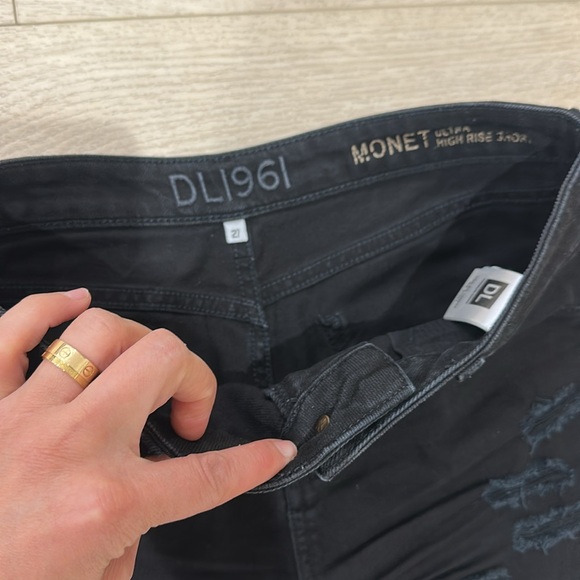 Monet black destroyed shorts - Picture 6 of 10